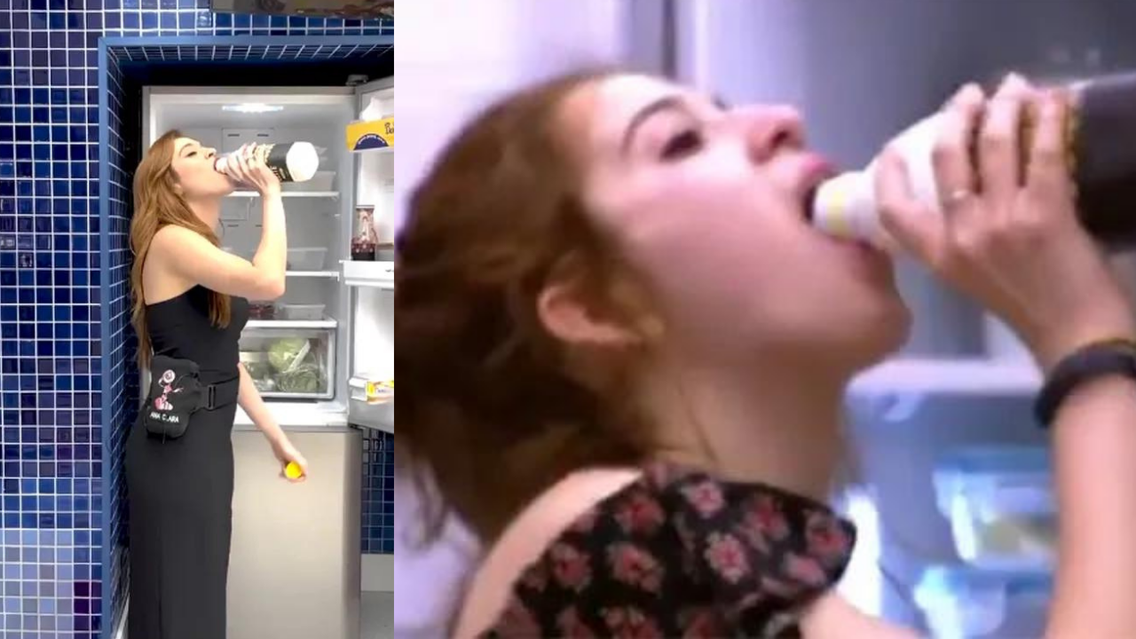 Ana Clara Recria Cena em que bebe leite da garrafa