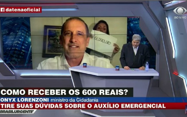 Datena reprisa quatro vezes protesto contra a Globo em víde de Onyx Lorenzoni