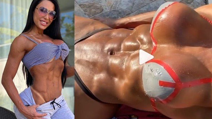 Isolada, Gracyanne Barbosa usa biquíni de fita para tomar sol   Celebridades   iG