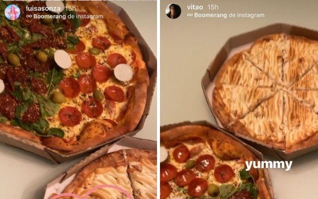 Pizza de Vitão e Luísa Sonza