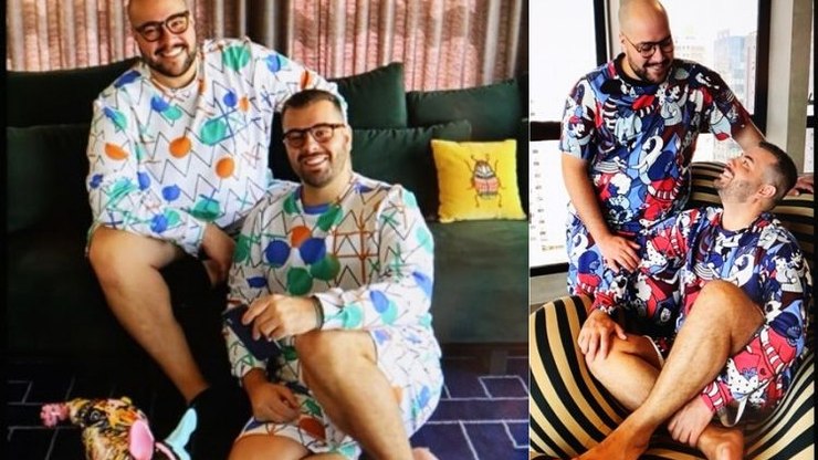 Tiago Abravanel posa com o marido e afirma: