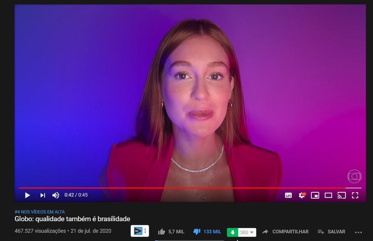 Rede-Globo-Recebe-CHUVA-DE-DISLIKES-em-vídeo-institucional-no-Youtube-com-Vários-artistas