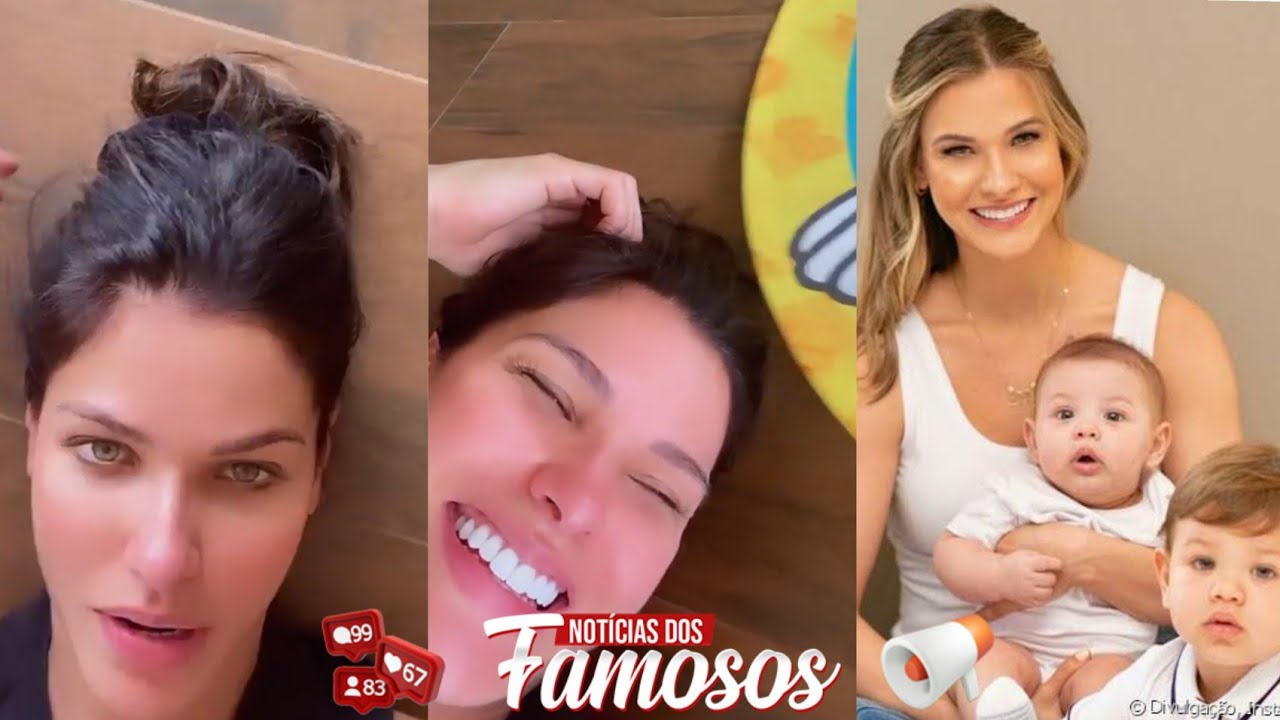 Andressa Suita PERGUNTA aos filhos se eles gostaram do cabelo preto dela e resposta SURPREENDE 😂😂😂