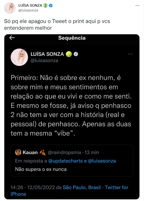 Luisa Sonza responde seguidor que diz que ela não supera Whindersson Nunes