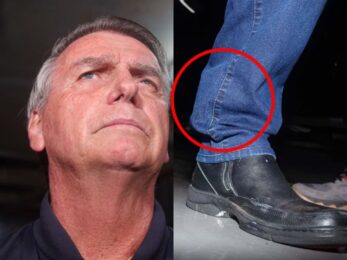 Bolsonaro exibe tornozeleira ao vivo e dispara: “Covardia o que estão fazendo comigo!”