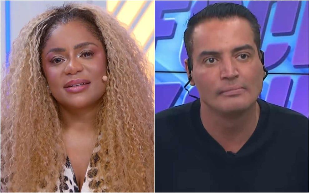 Leo Dias se despede oficialmente do SBT e emociona Cariúcha ao vivo no Fofocalizando