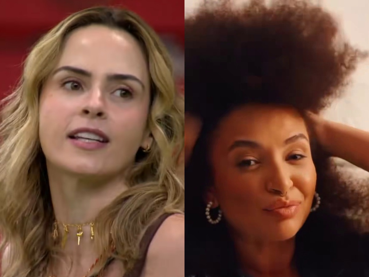 Ana Paula Renault e uma cena da campanha da Kérastase