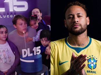 Davi Lucca celebra 15 anos ao lado de Neymar, Carol Dantas e familiares em Santos