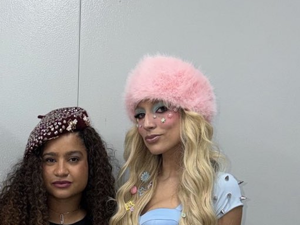 Chaiany Andrade, Tia Milena e Samira Sagr se encontram no Rock in Rio