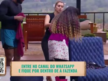 Darlin Ferrattry e Giovanna Gold discutem após brincadeira com água em A Fazenda 18